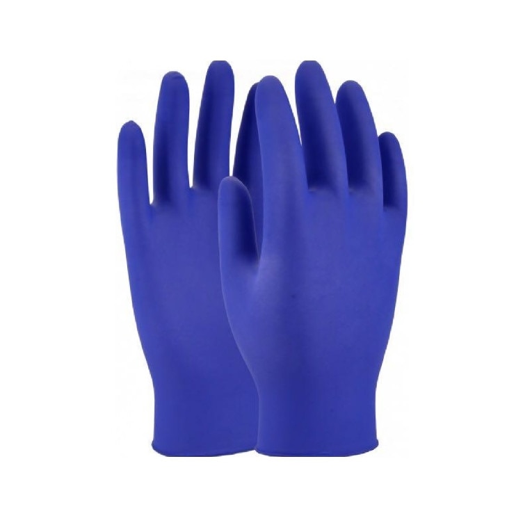 Set 100 bucati Manusi nepudrate Cranberry Evolve, albastre, masura L