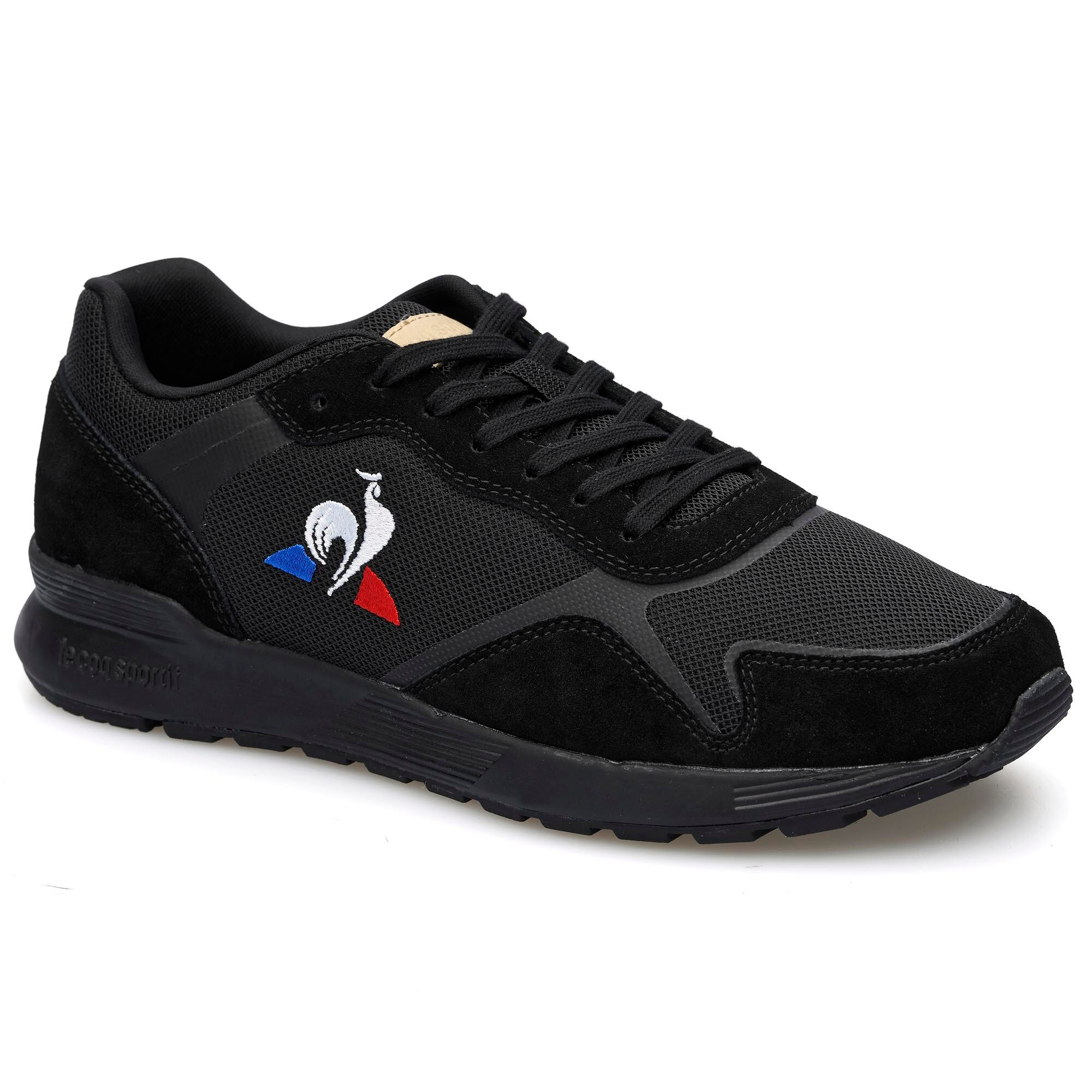 Pantofi sport Le Coq Sportif Omega Y, Piele intoarsa, Negru, Negru