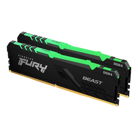 Memorie Kingston FURY Beast RGB, 16GB DDR4, 3200MHz CL16, Dual Channel Kit