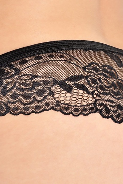 Дамски дантелени прашки Rossoporpora DP70/72, Матово черно