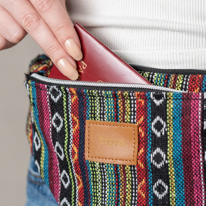 AMED цветна текстилна чанта с два джоба