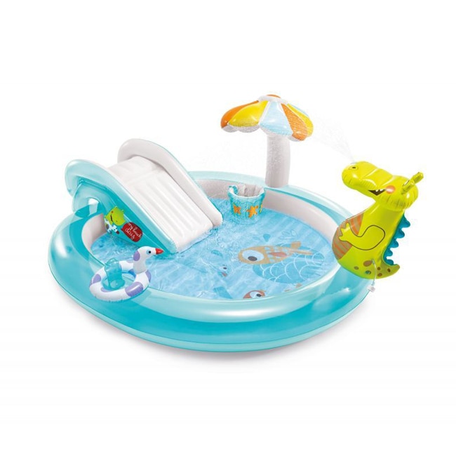 Loc de joaca Piscina Gonflabila pentru Copii Intex, cu Tobogan, 160L, 201x170 cm