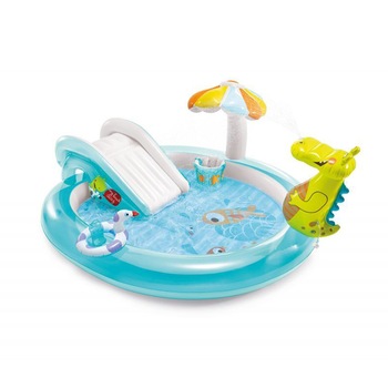 Loc de joaca Piscina Gonflabila pentru Copii Intex, cu Tobogan, 160L, 201x170 cm Loc de joaca Piscina Gonflabila pentru Copii Intex, cu Tobogan, 160L, 201x170 cm