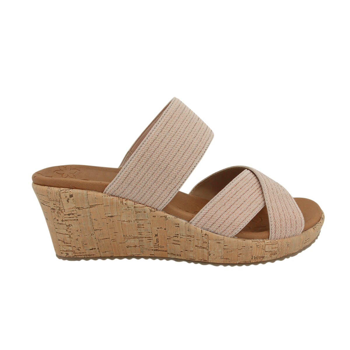 Sandale Skechers BEVERLEE/FREE SPARK, Material sintetic, Bej, Bej