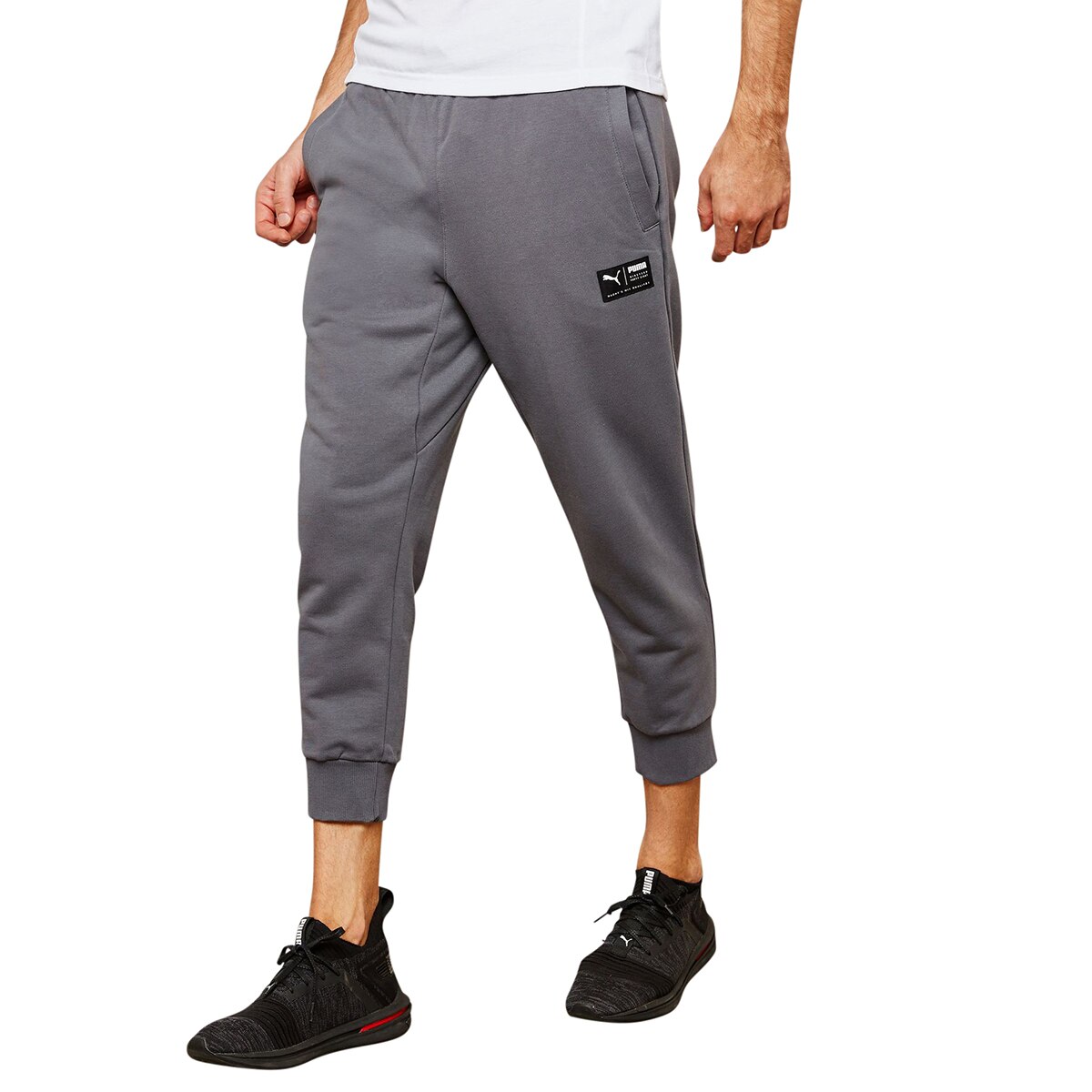 Pantaloni sport Puma Downtown, Bumbac, Gri, XL