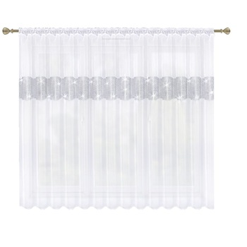 Perdea Monaco , Alb, 300 x 150 cm, L238 Perdea Monaco , Alb, 300 x 150 cm, L238