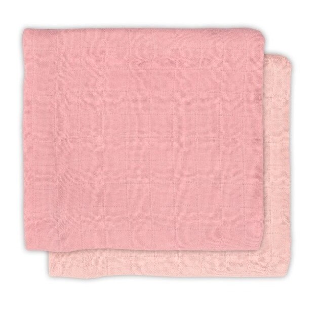 Set 2 scutece hidrofile, Jollein Bamboo, 115x115 cm, fibra de bambus, roz