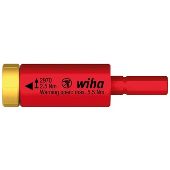 Adaptor de cuplu izolat la 1000 V, WIHA easyTorque, toleranta ± 10%, 2.5 Nm Adaptor de cuplu izolat la 1000 V, WIHA easyTorque, toleranta ± 10%, 2.5 Nm