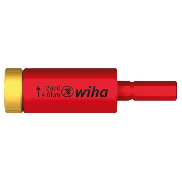 Adaptor de cuplu izolat la 1000 V, WIHA easyTorque, toleranta ± 10%, 4.0 Nm