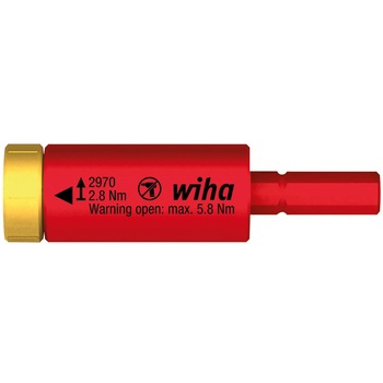 Adaptor de cuplu izolat la 1000 V, WIHA easyTorque, toleranta ± 10%, 2.8 Nm Adaptor de cuplu izolat la 1000 V, WIHA easyTorque, toleranta ± 10%, 2.8 Nm