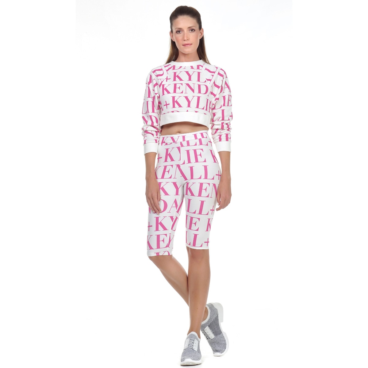 Bluza Kendall + Kylie, M, Alb/Roz