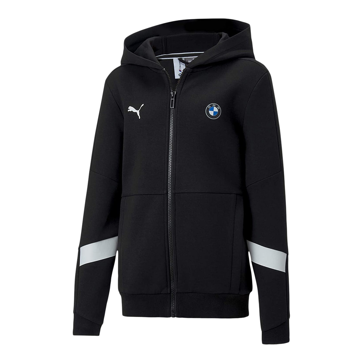 Hanorac cu gluga Puma BMW MMS, Bumbac/Poliester/Elastan, Negru, 8 ani
