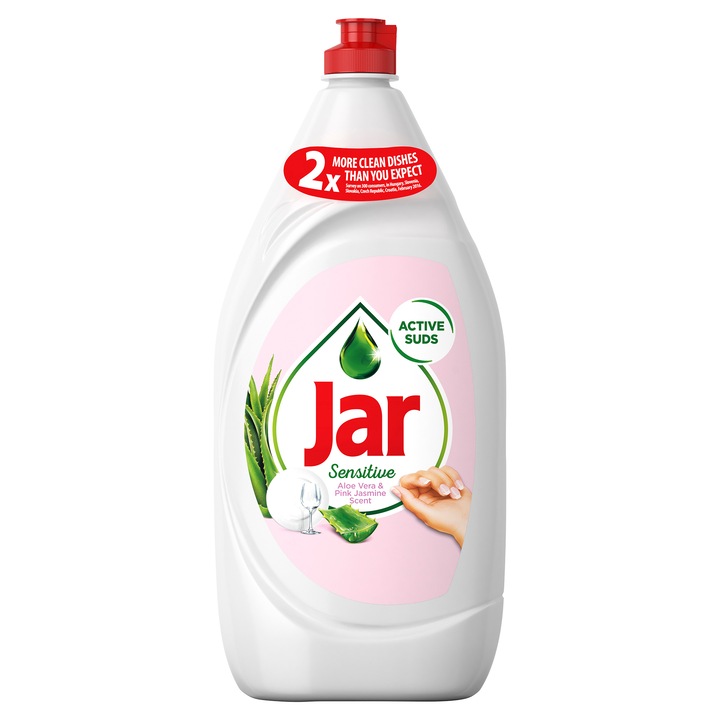 Jar Sensitive Aloe Vera & Pink Jasmine Folyékony Mosogatószer, Kézkímélő 1350 ml