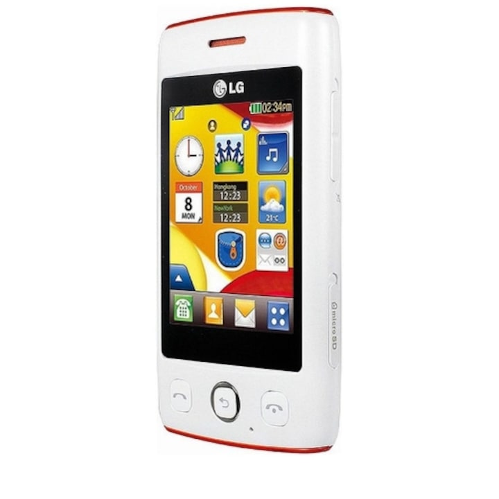 Telefon Mobil LG T300 Cookie Lite, White/Orange