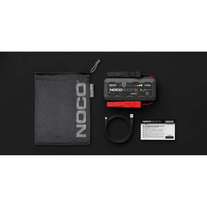 Robot de pornire Jump Starter auto 12V Noco BOOST GBX55 Lithium 1750A Gri