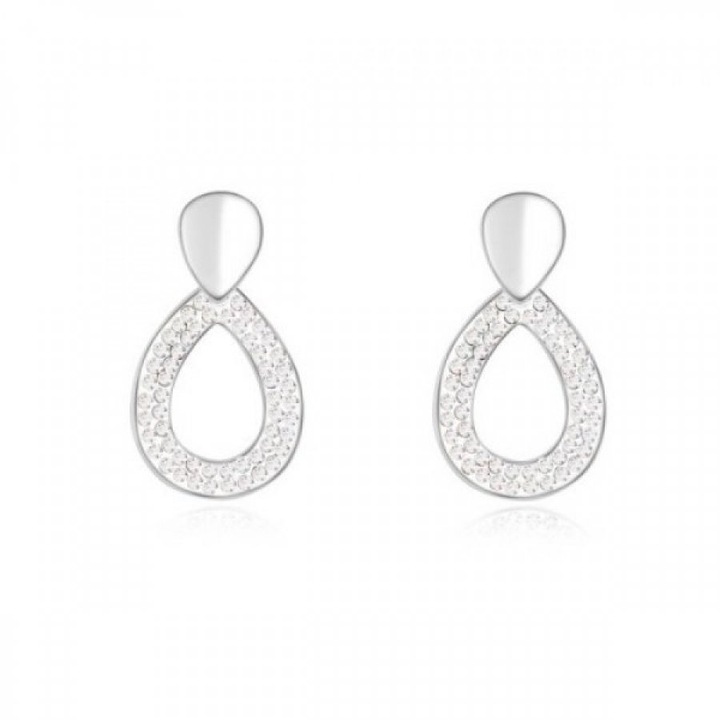 Cercei Argint Lacrima cu Elemente Swarovski