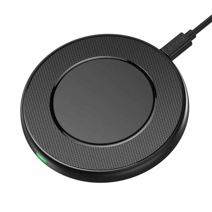 Безжично Зарядно за Телефон, Choetech Wireless Pad Fast Charger 15W, Черен