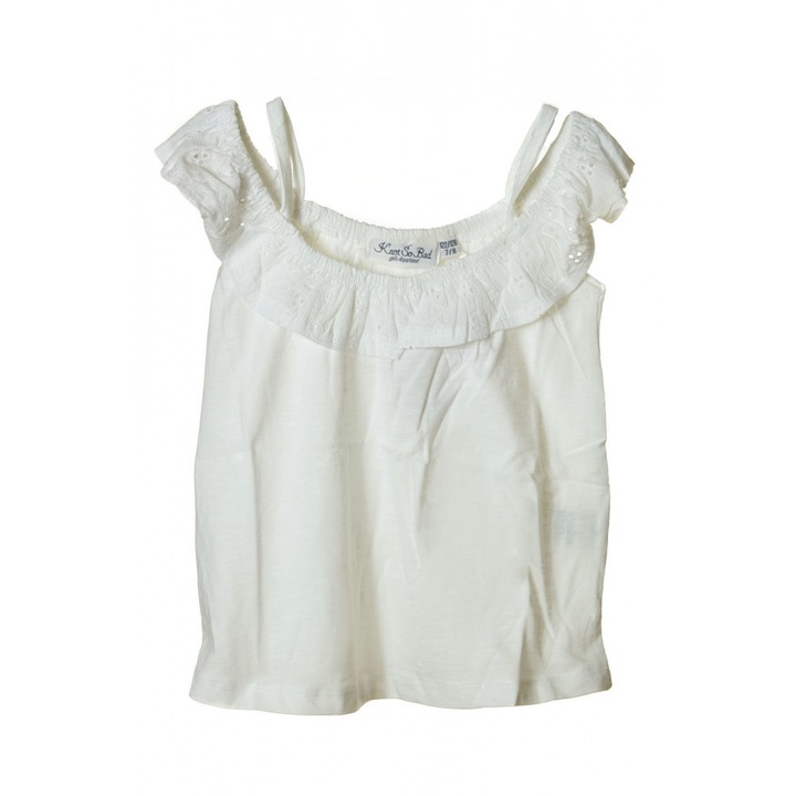 Knot So Bad fehér, pamut lány top