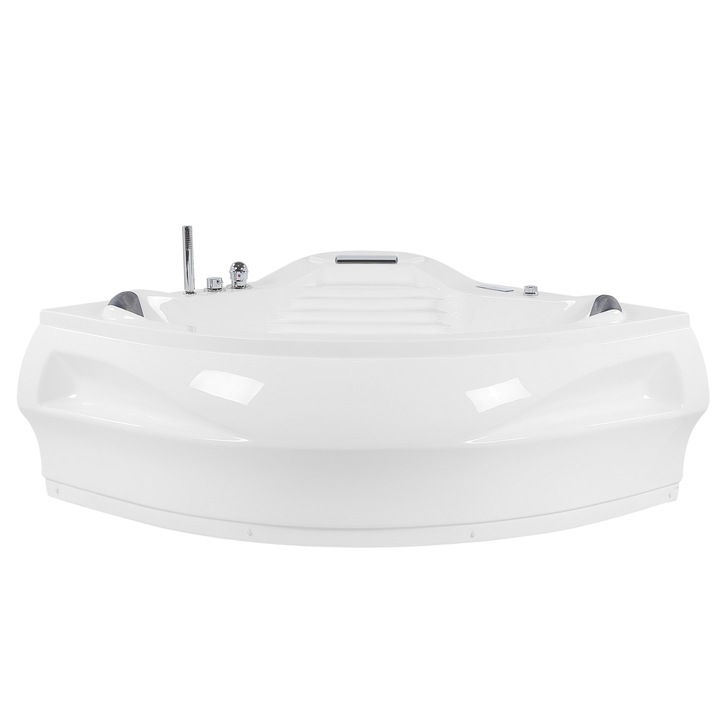MONACO V3 Sarok Pezsgőfürdő LED Világítással És Beépített Bluetooth Hangszóróval 145 cm