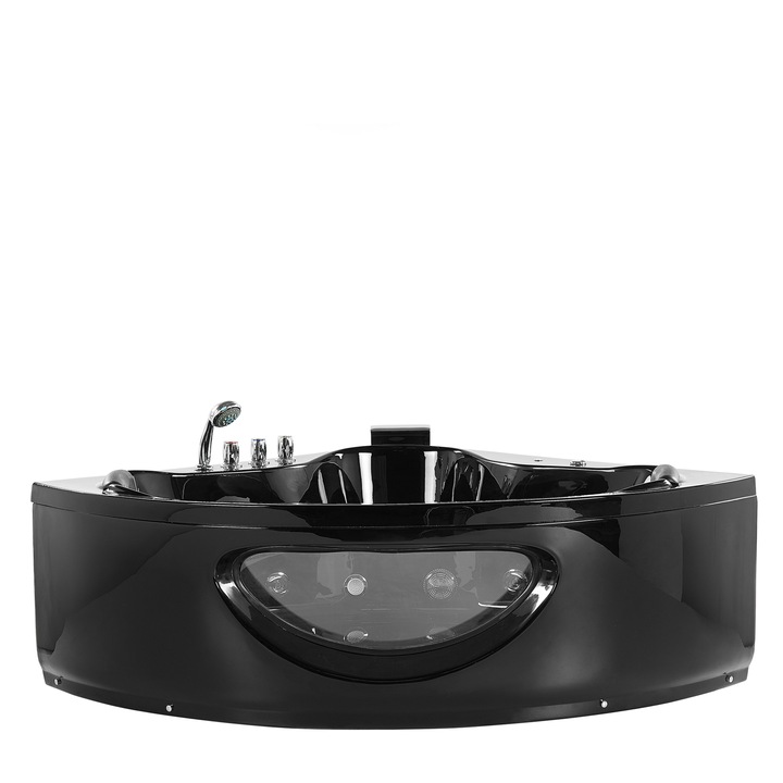 TOCOA Modern Fekete Pezsgőfürdő 150 cm