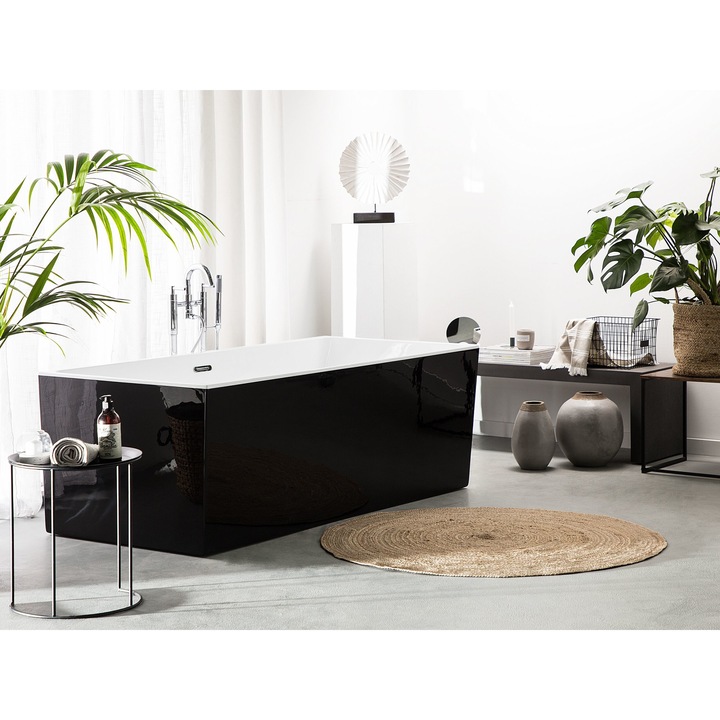 Fekete szabadon álló fürdőkád 170 x 81 cm RIOS