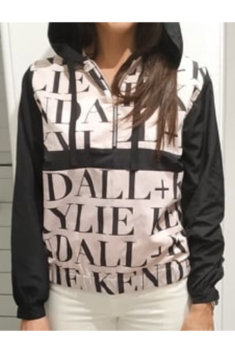 Hanorac KENDALL + KYLIE, Windbreaker, Roz/Negru, Roz/Negru