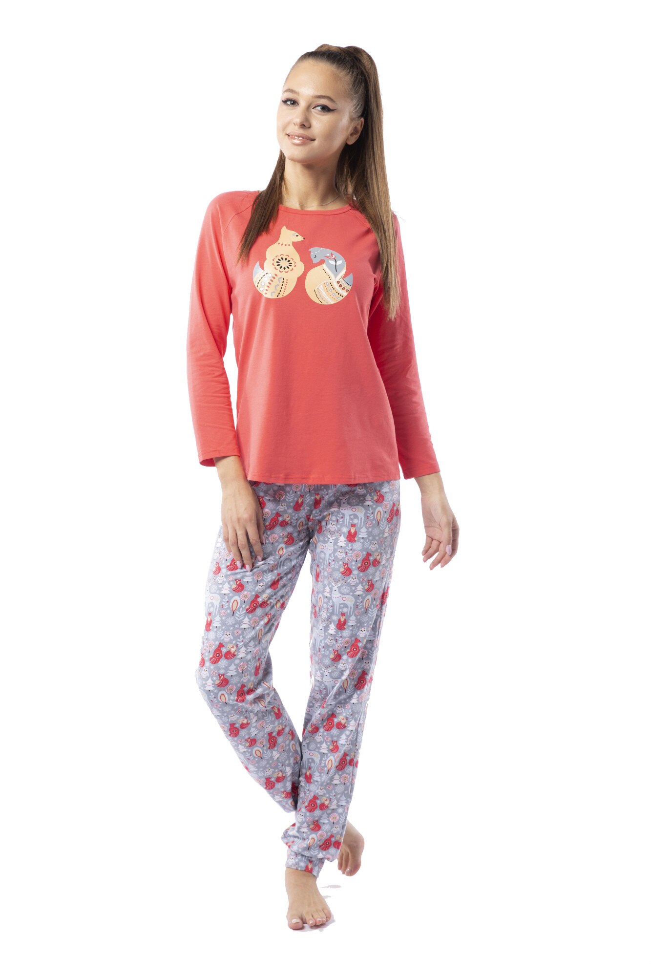 Pantalon de pijama dama, PFIP385, Multicolor, M