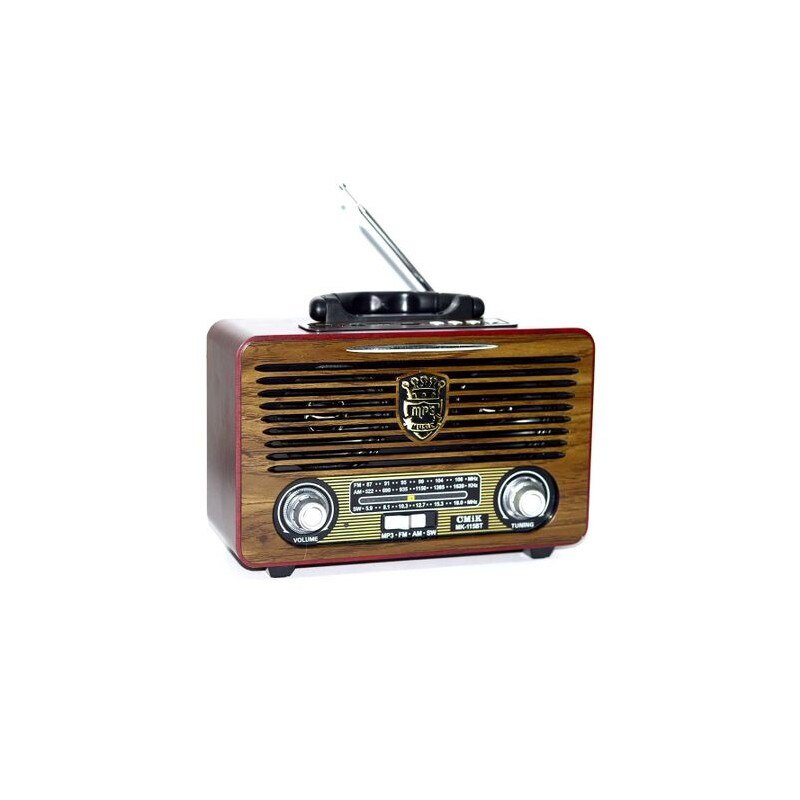Radio Portabil CMIK, cu MP3, Bluetooth, USB Card TF, Maro