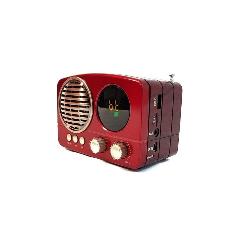 Radio Portabil CMIK, cu MP3, Bluetooth, USB Card TF, Rosu