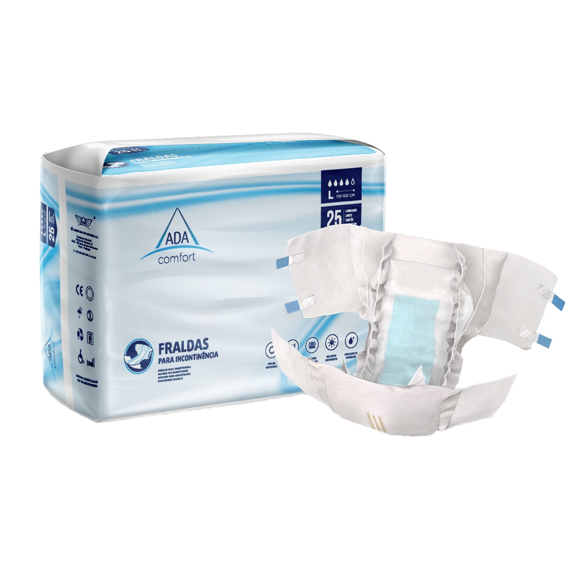 Scutece pentru adulti ADA Comfort, L, 25 bucati