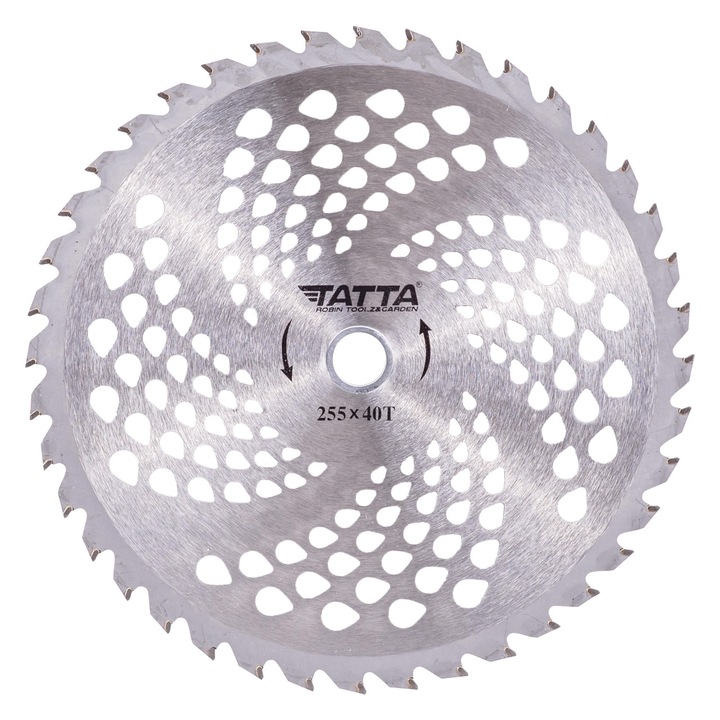 Tatta TT-1001 Vágókorong, Kör alakú, bozótvágóhoz, vidia fogak, 255 x 25, 4 x 40T fűhöz