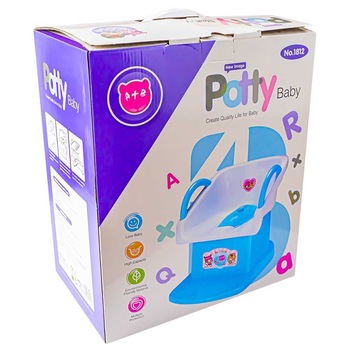 Olita pentru copii Love Baby, tip scaunel, Turcoaz/Alb, Robentoys Olita pentru copii Love Baby, tip scaunel, Turcoaz/Alb, Robentoys