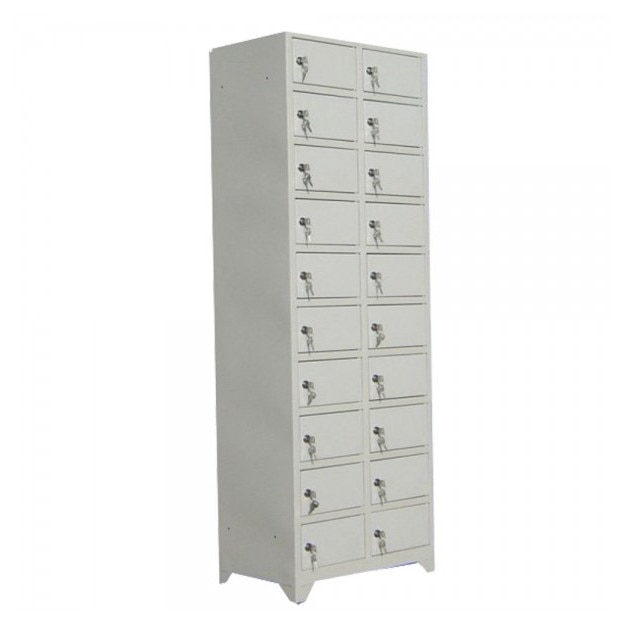 Vestiar metalic 20 usi si picioare depozitare telefoane/accesorii, 600x360x1850 mm LxlxH, ECO