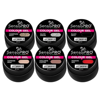 Set 6 Geluri UV Colorate SensoPRO Milano, Royal Collection Set 6 Geluri UV Colorate SensoPRO Milano, Royal Collection