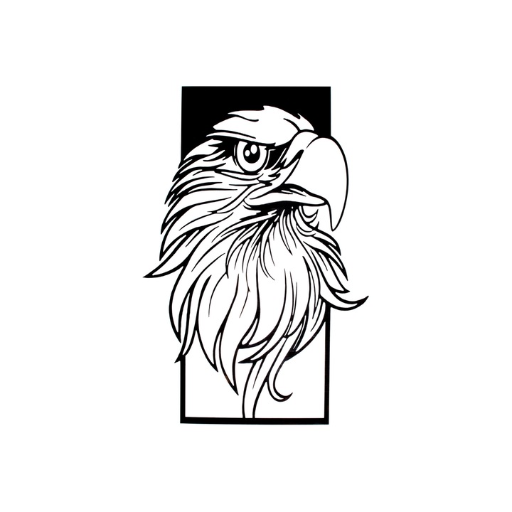 HandyHands Customizable Decor Геометричен дървен орел 25 cm x 38 cm