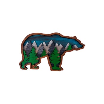 Decor Personalizabil HandyHands din lemn mai multe straturi urs 23 cm x 14 cm Decor Personalizabil HandyHands din lemn mai multe straturi urs 23 cm x 14 cm