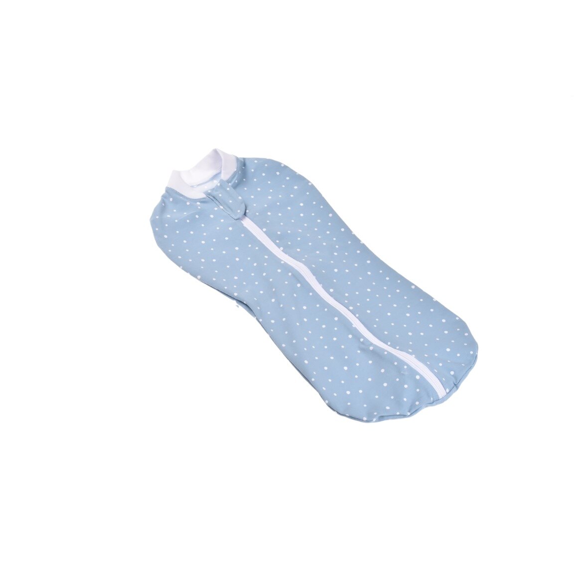 Sistem de infasat 0-3 luni cu bumbac bleu si buline negre