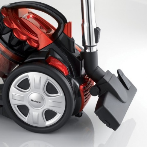 Aspirator fara sac 2753 J-Force, Ariete, 700 W, motor ciclonic de inalta performanta, capacitate rezervor 3l, filtru Hepa, Negru/Rosu