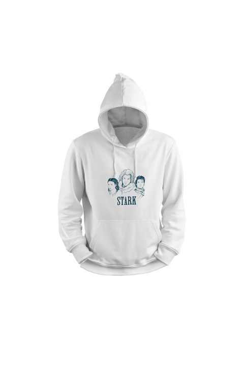 Hanorac pentru femei, Mamino, Model House Stark, Game of Thrones, Alb