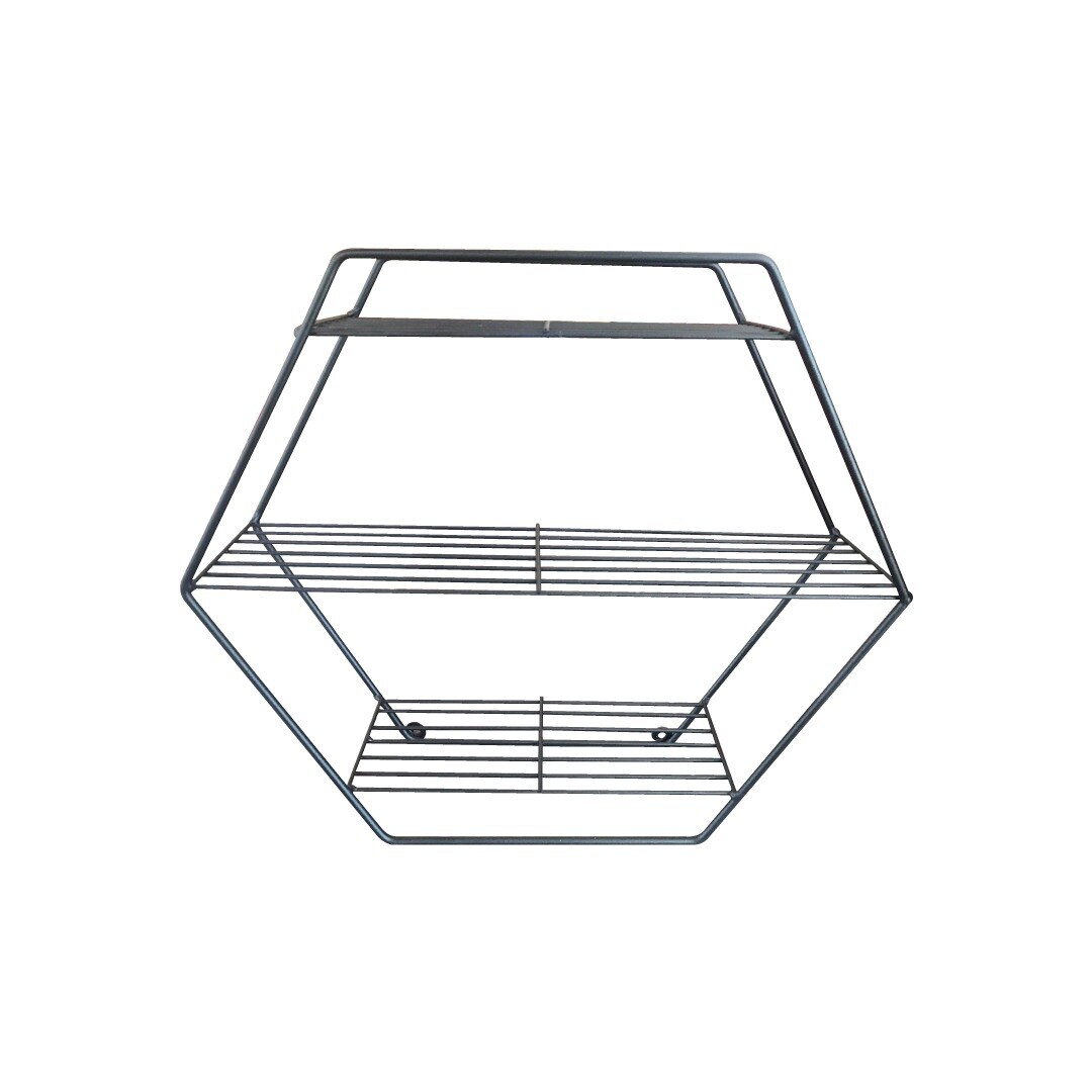 Raft hexagonal 3 polite,negru,emka,35 cm