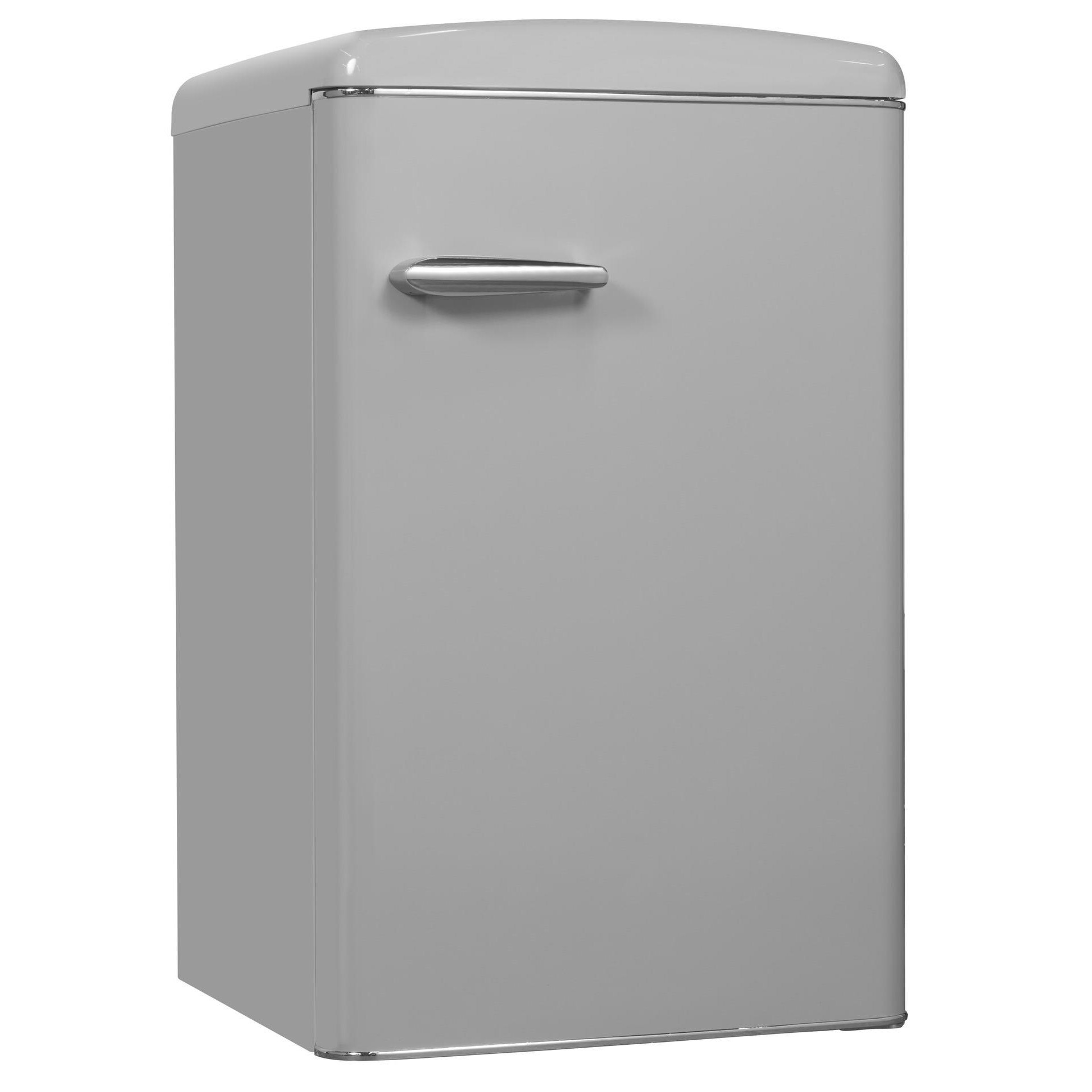 Frigider cu 1 usa RETRO Exquisit RKS120-VH-160F, Clasa F, 122L, dezghetare automata, gri