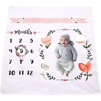 Patura Milestone 103 x103 cm pentru imortalizarea evolutiei bebelusului Flower Garden Patura Milestone 103 x103 cm pentru imortalizarea evolutiei bebelusului Flower Garden