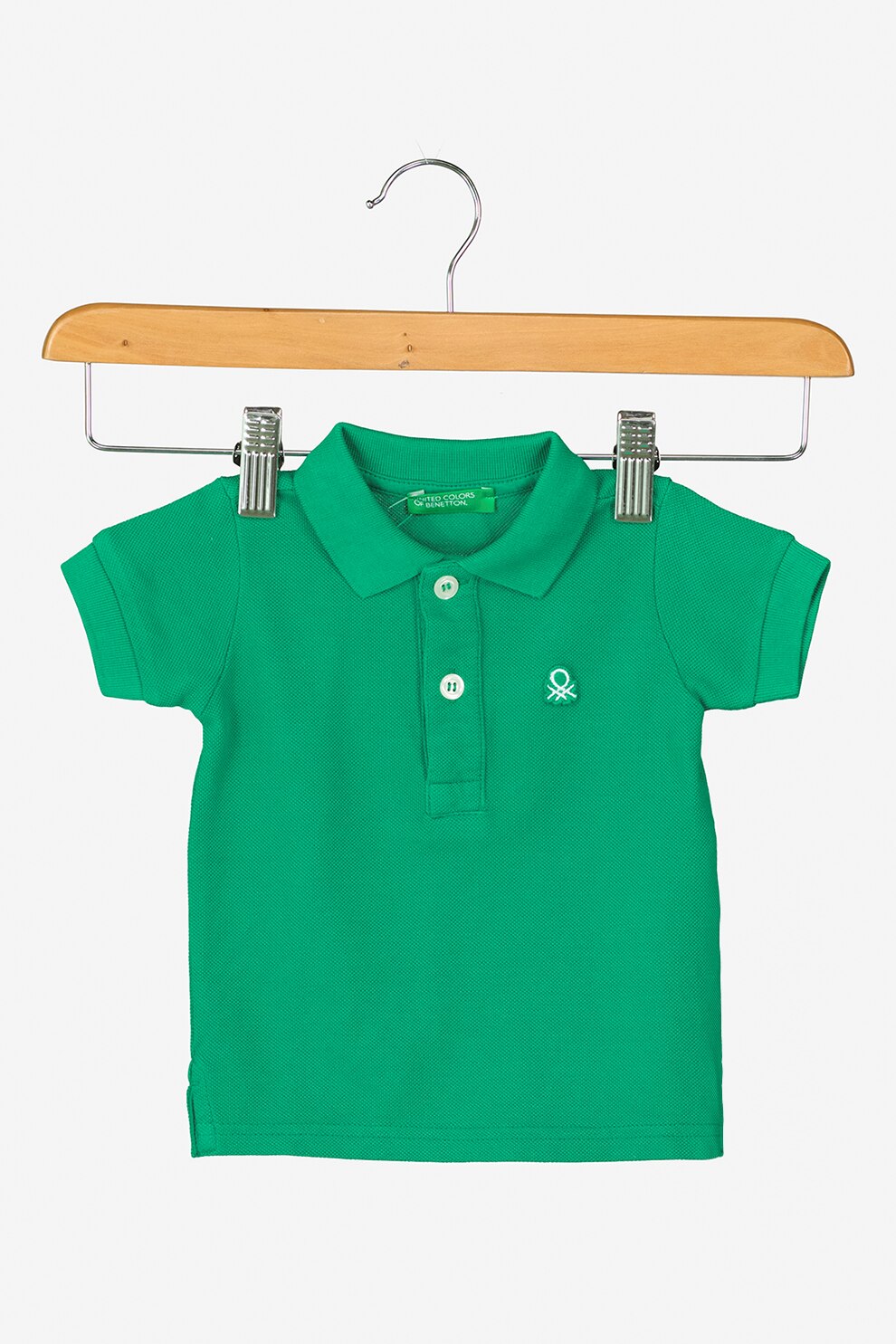 United Colors of Benetton, Tricou polo din material pique, Verde