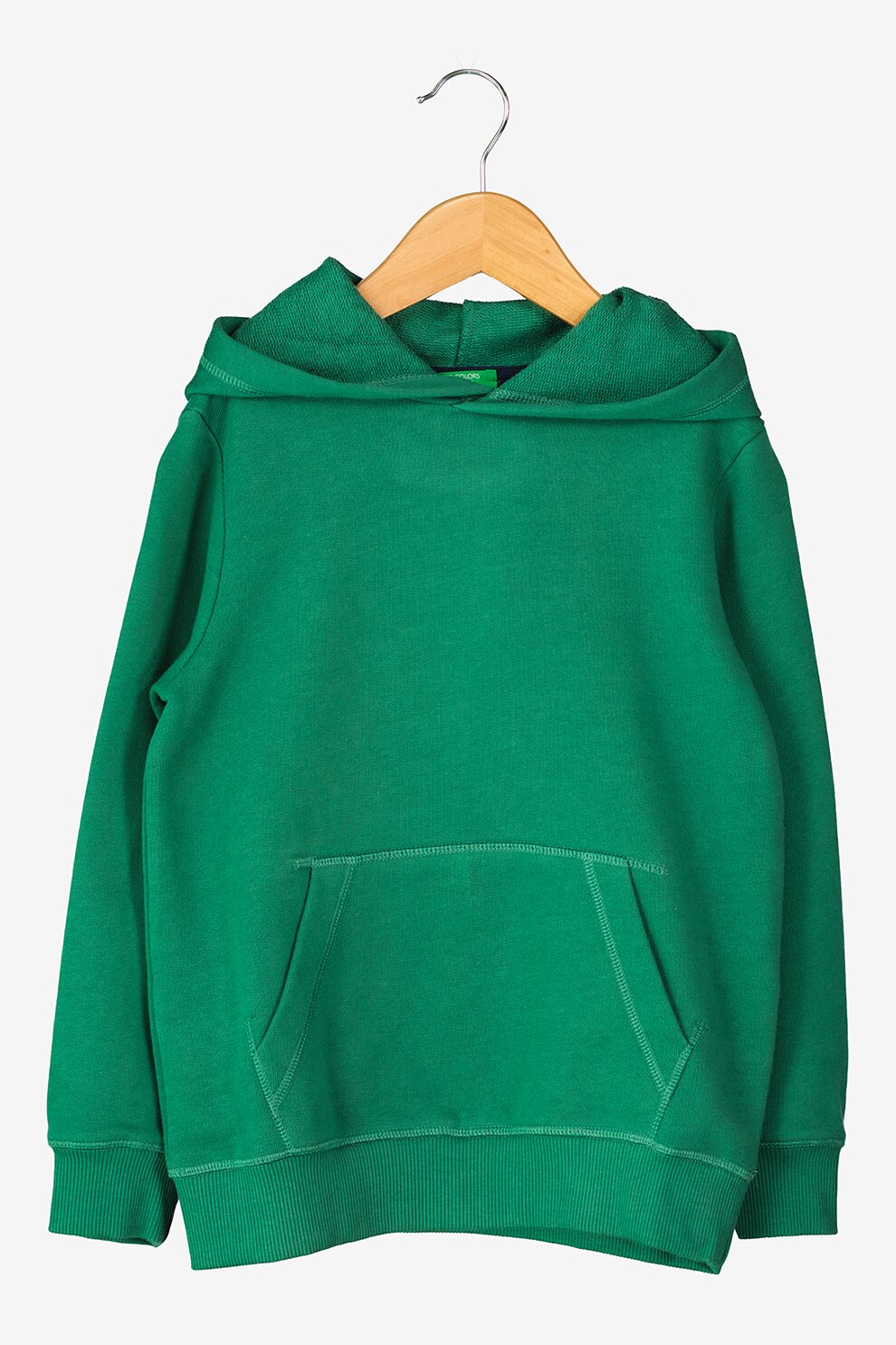 United Colors of Benetton, Hanorac cu buzunar kangaroo, 140 CM, Verde