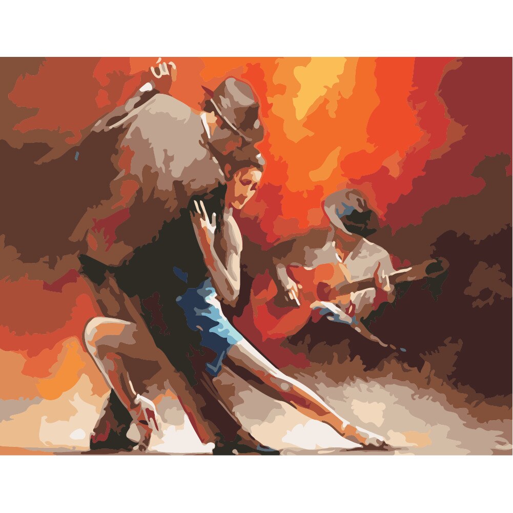 Set pictura pe numere dans ppn79, 40x50cm, panza fara rama