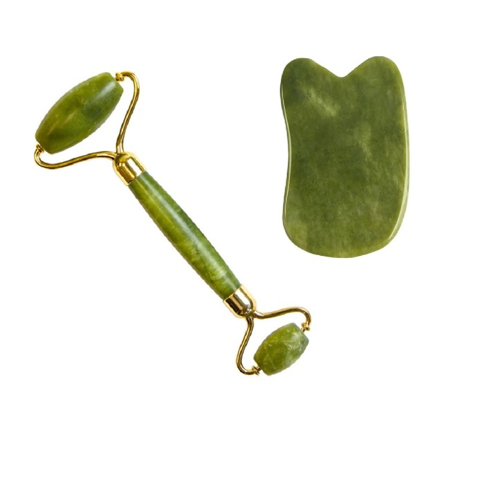 Rola de jad si piatra de jad in forma de „M”, LRTM BT, Verde