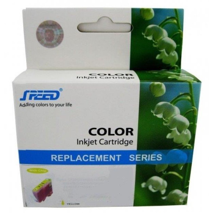 Cartus Cerneala Speed Compatibil LC123Y Galben 600 pagini