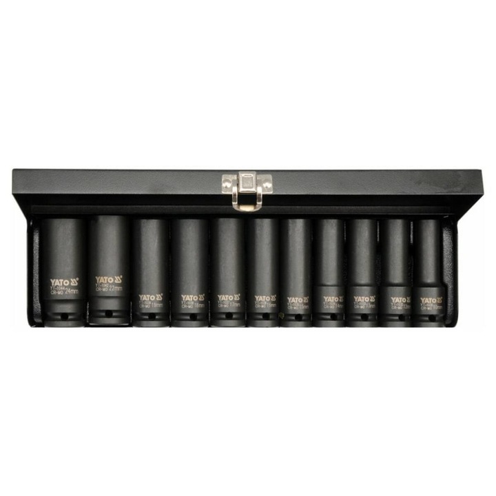 Dugókulcs készlet gépi 1/2 col 11 részes hosszú 10-24 mm YATO