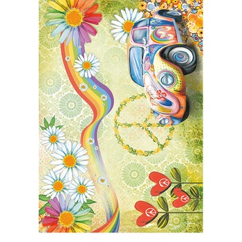 Hartie de orez decoupage, Ciao Bella, coala, model hippie, A4, 297 x 210 mm Hartie de orez decoupage, Ciao Bella, coala, model hippie, A4, 297 x 210 mm