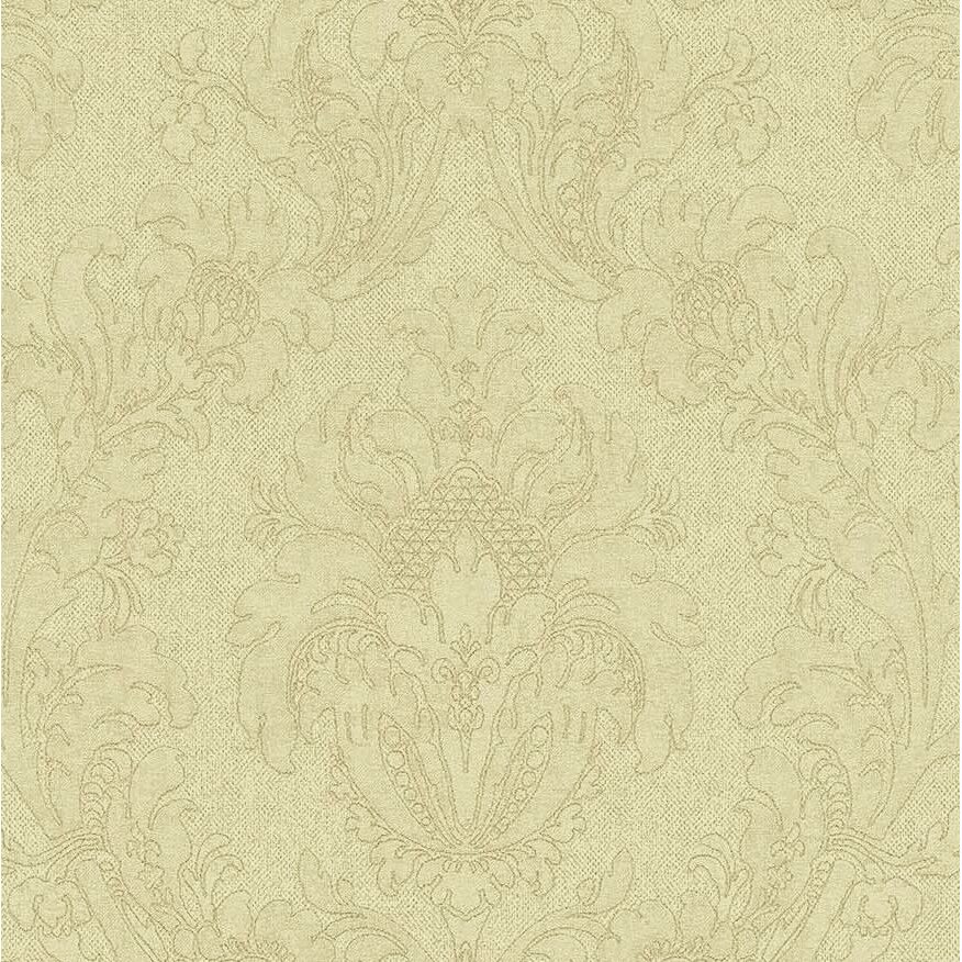 Tapet baroc floral, crem cu gri, cu aspect de broderie, vinil, superlavabil, Z63023, 10.05 m x 0.53 m